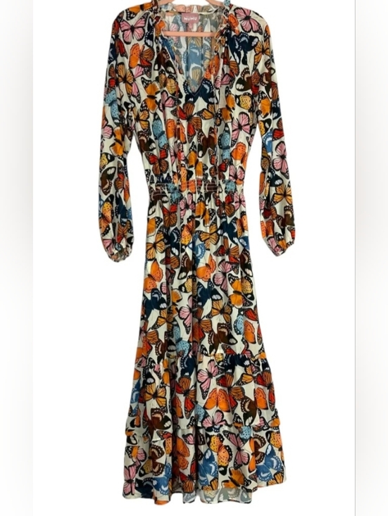 Show Me Your MuMu Dresses & Skirts - Show Me Your MuMu Multicolor Butterfly Long Baloon Sleeve Maxi Dress XS